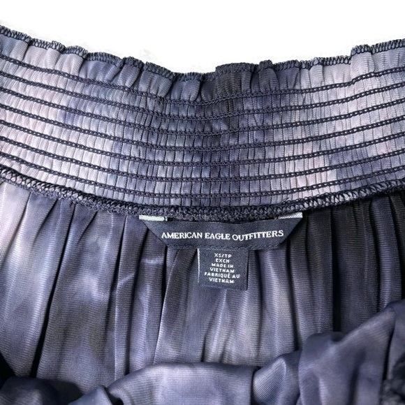 American Eagle Crushed Velvet Off Shoulder Shirt Size XS - Picture 5 of 11